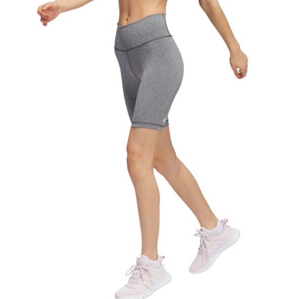 Women’s Adidas Aeroready Optime training bike shorts dark grey heather XS NEW